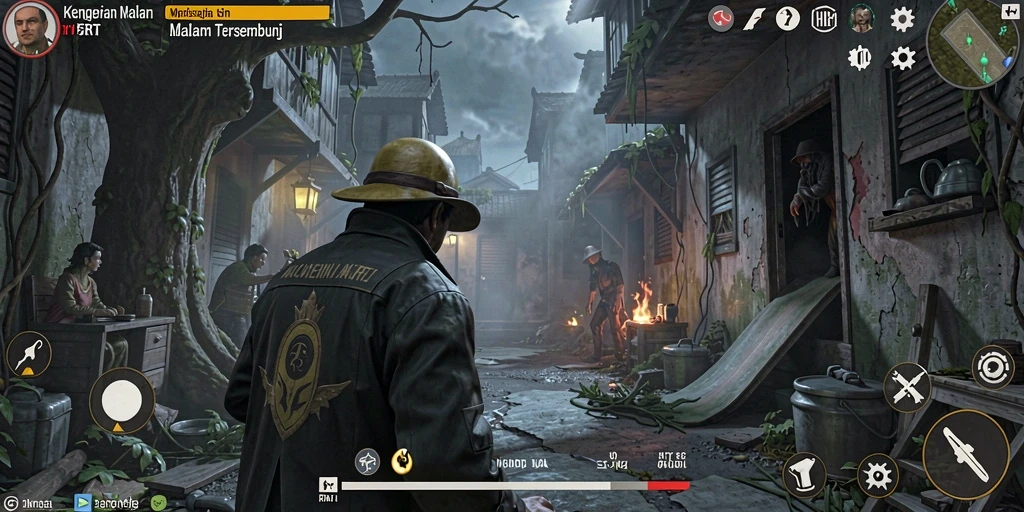 Screenshot menampilkan gameplay Horror yang menegangkan di 5RT.