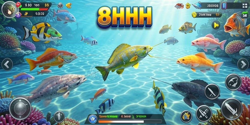 Gameplay seru menembak ikan di 8HHH.