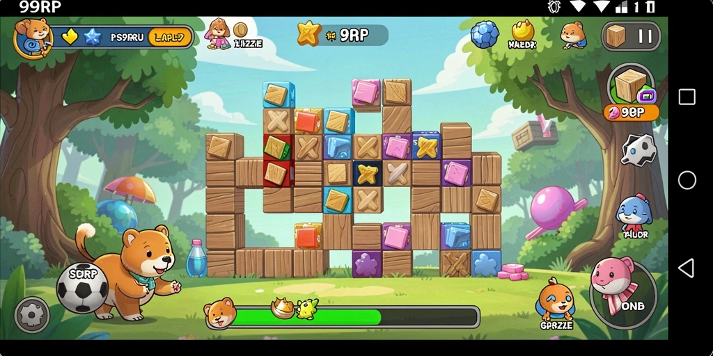 Screenshot gameplay 99RP menampilkan tantangan puzzle yang menarik.
