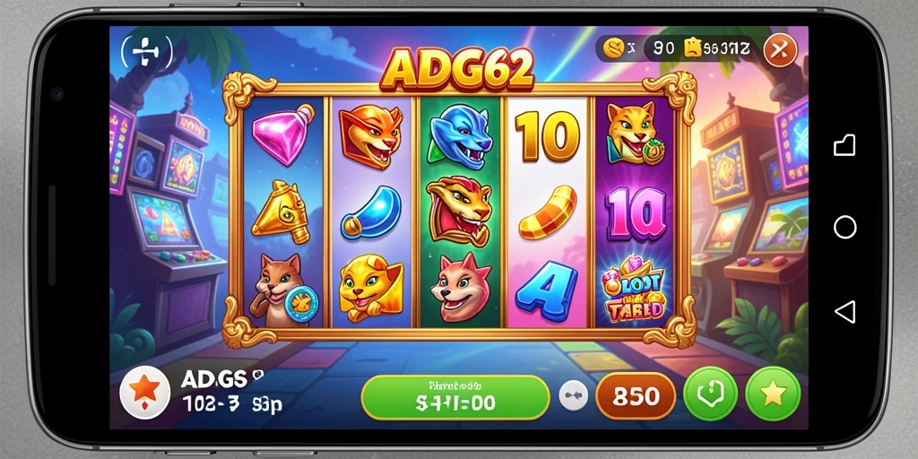 Screenshot gameplay Slot ADG62 yang menampilkan kemenangan menegangkan.