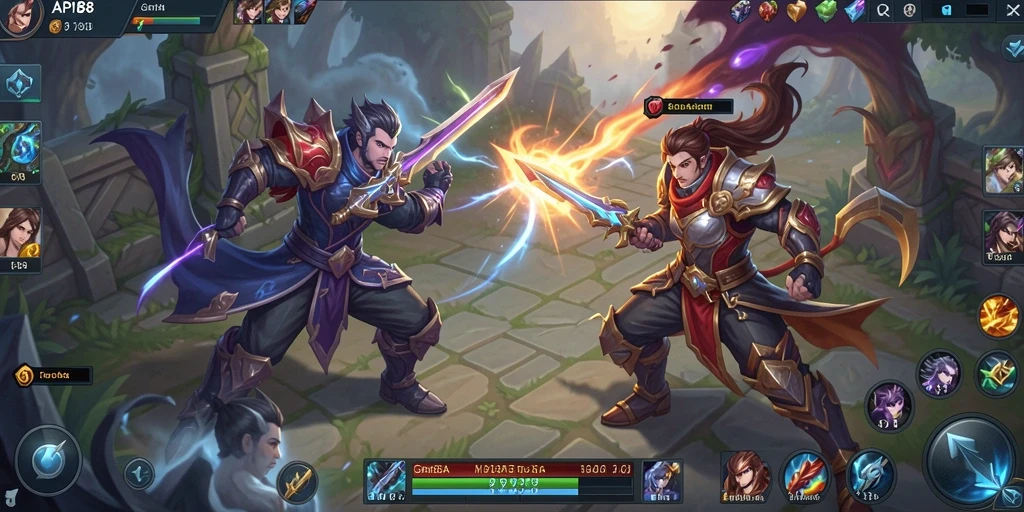 Tampilan menarik dari gameplay API88 yang menampilkan aksi MOBA seru.