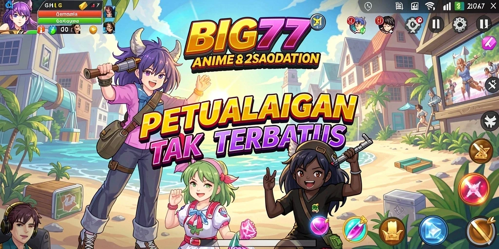 Tangkapan layar gameplay BIG77 menunjukkan aksi seru dalam dunia Anime.