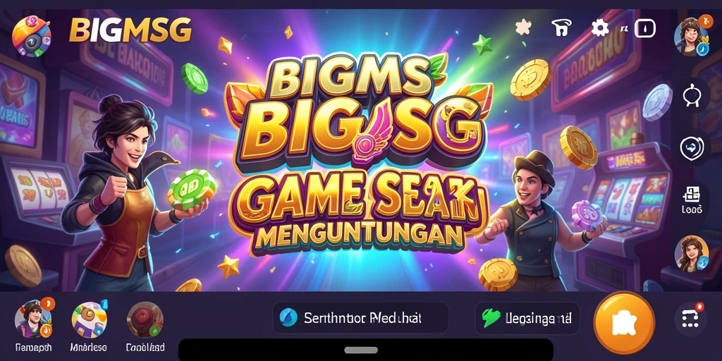 Tangkapan layar BIGMSG menampilkan gameplay slot yang menarik.