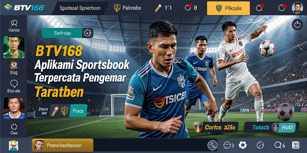 Tampilan menarik dari aplikasi BTV168 dengan fitur sportsbook.