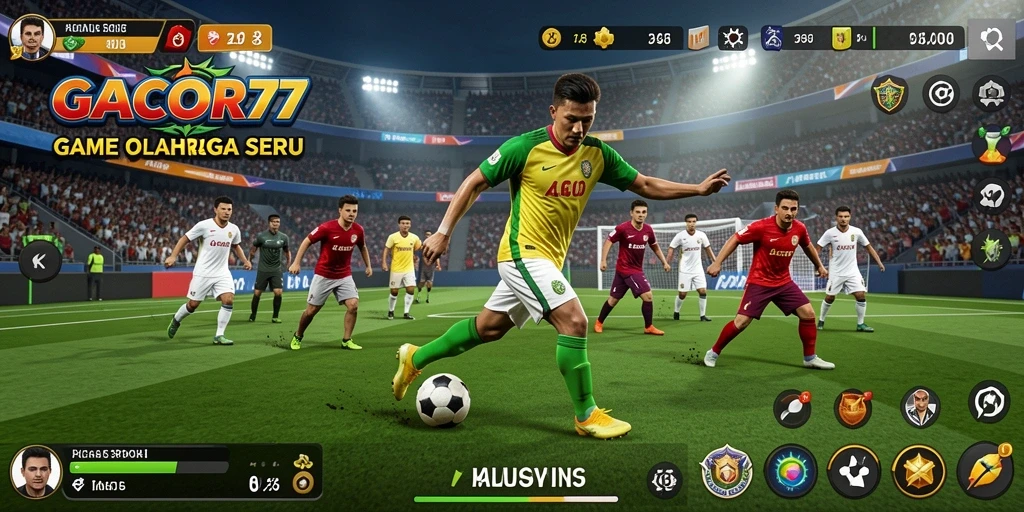 Screenshot GACOR77 menampilkan aksi gameplay olahraga yang memukau.