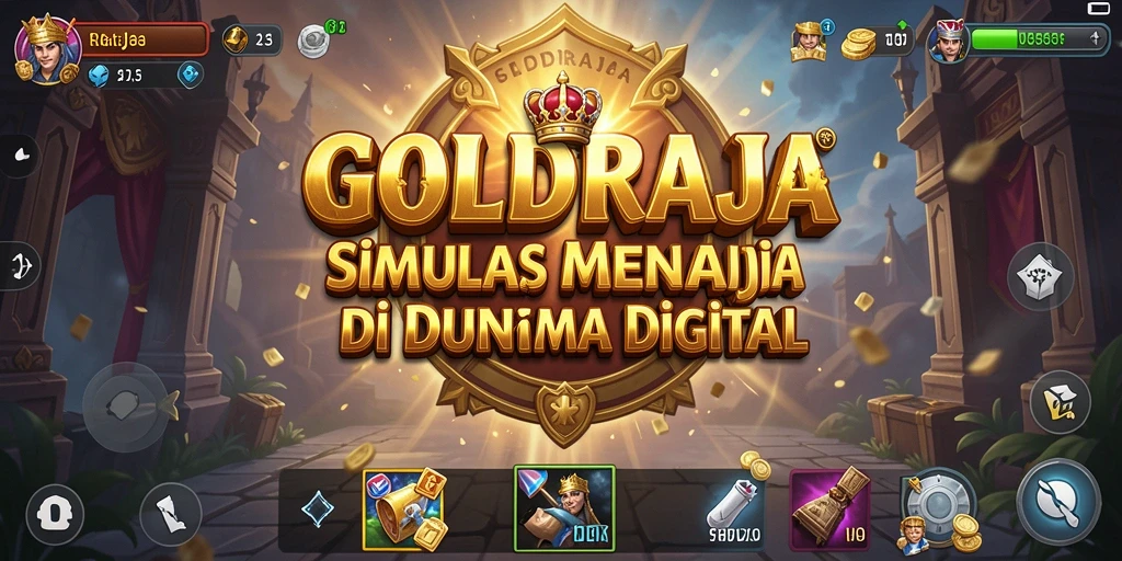 Tampilan screenshot gameplay <strong>GOLDRAJA</strong> yang menunjukkan kekayaan visual dan interaksi dalam permainan.