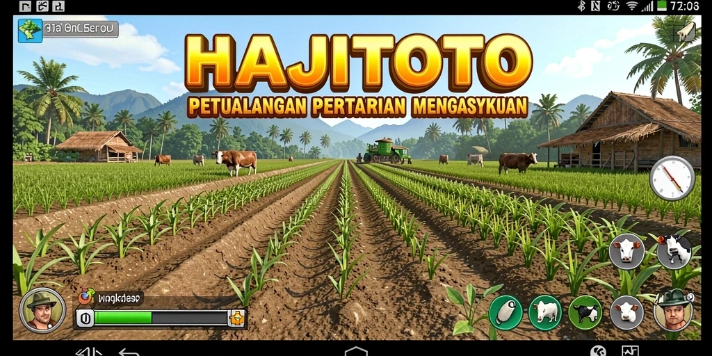 Tampilan menarik dari gameplay HAJITOTO dengan ladang yang subur.