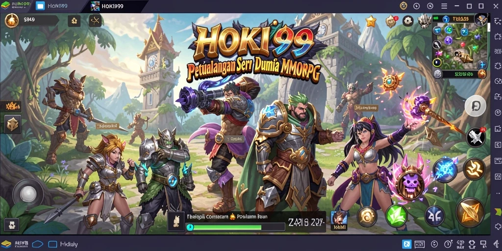 Screenshot HOKI99 menampilkan petualangan mendebarkan di dunia MMORPG.