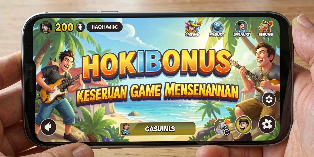 Tampilan antarmuka game HOKIBONUS yang cerah dan menarik
