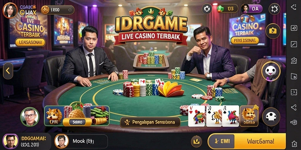 Gameplay Live Casino IDRGAME yang menghibur dan interaktif.