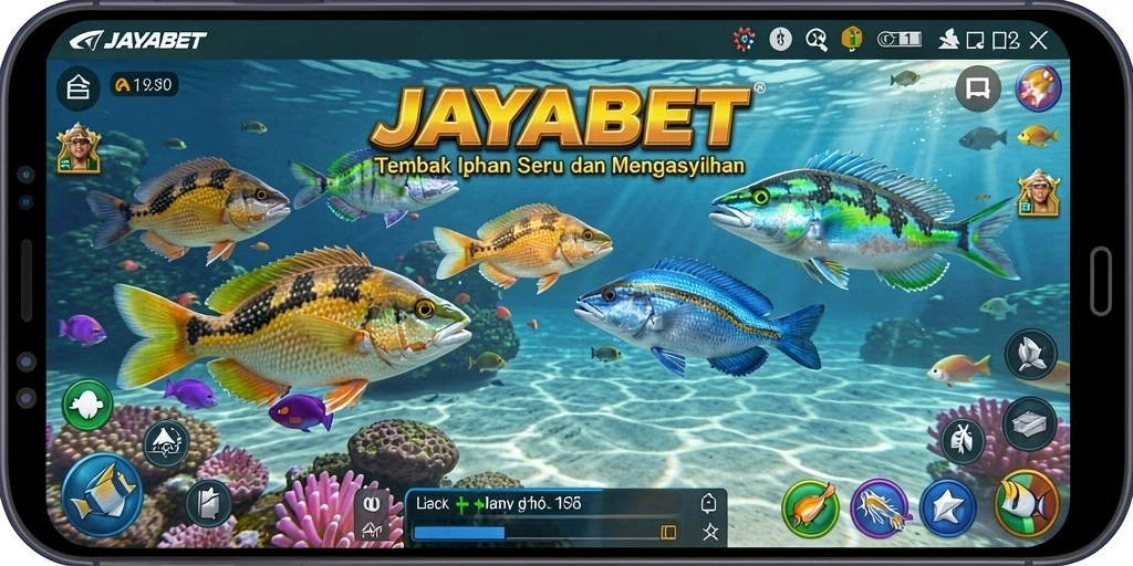 Tampilan gameplay seru dalam JAYABET yang penuh aksi tembak ikan.