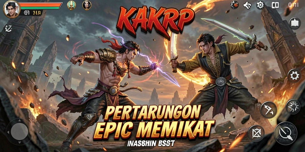 Tangkapan layar gameplay KAKRP saat pertarungan seru berlangsung.