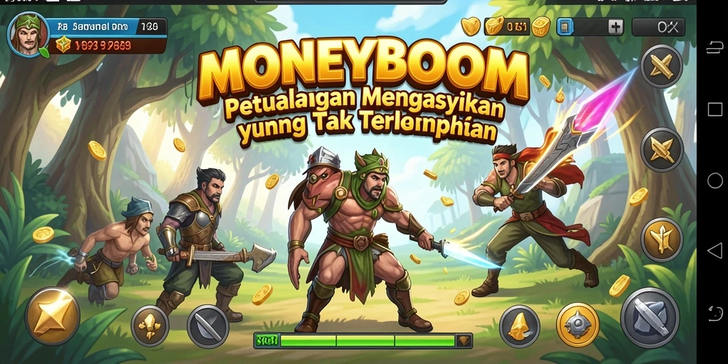Tampilan gameplay MONEYBOOM yang menarik dan penuh aksi.