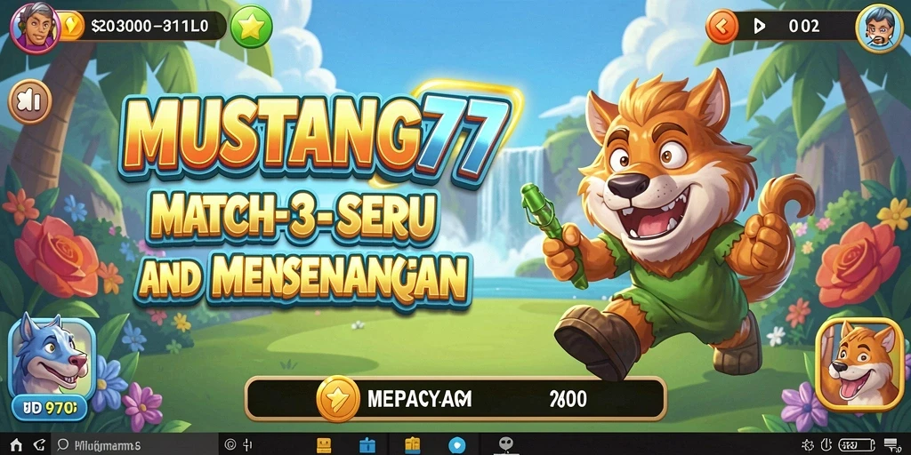 Tampilkan gameplay menarik dari MUSTANG77 dengan grafis cerah dan penuh warna.