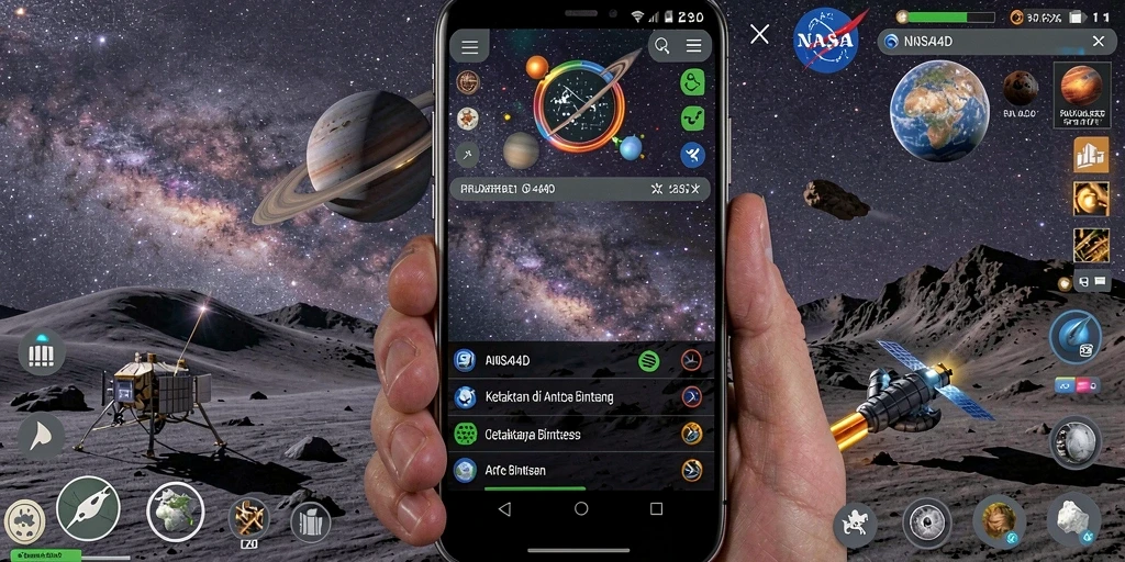 Screenshot gameplay mencekam di luar angkasa dengan suasana yang menakutkan.