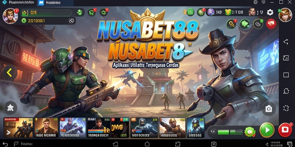 Screenshot utama NUSABET88 menampilkan antarmuka aplikasi yang mudah digunakan.