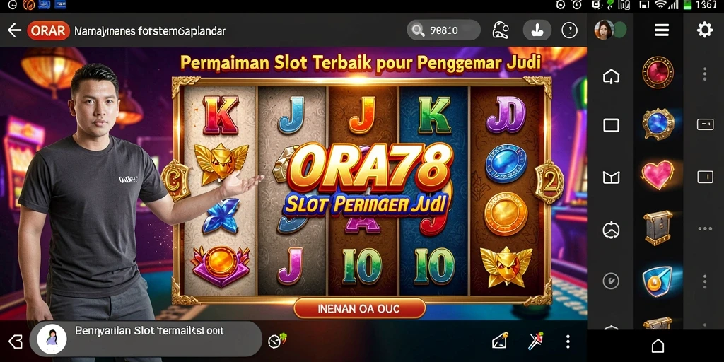 Tampilan gameplay menarik di ORA78 menampilkan warna cerah dan efek visual yang memukau.