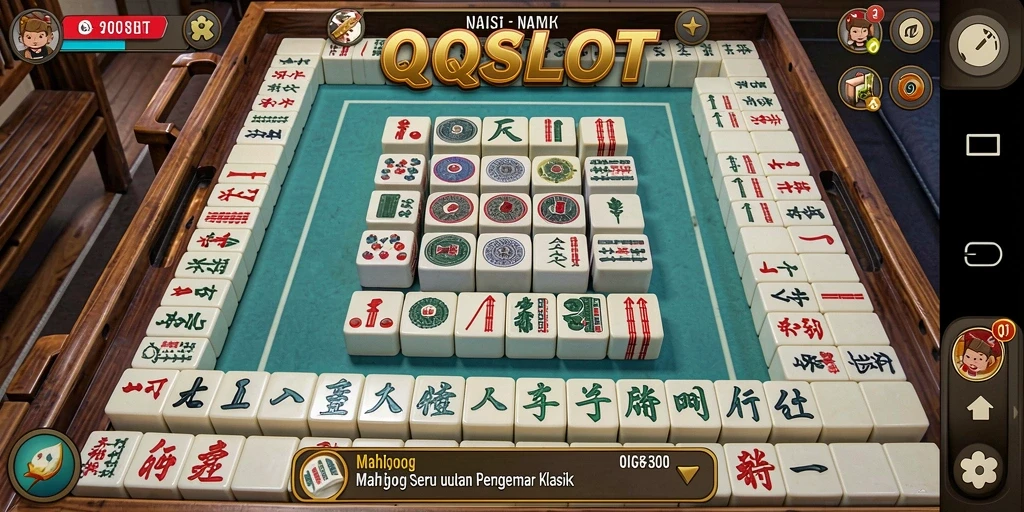 Tampilan gameplay Mahjong yang menarik dan menyenangkan di QQSLOT.