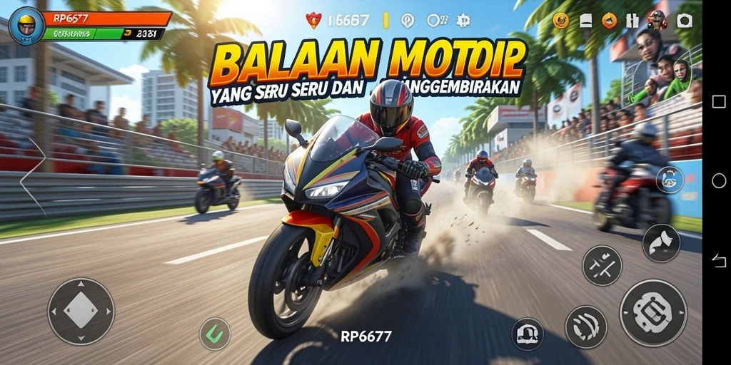 Gameplay seru di balapan motor RP6677