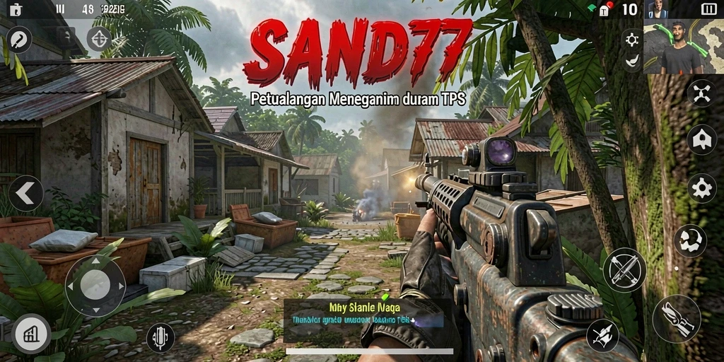 Tampilan gameplay SAND77 yang mendebarkan dalam TPS.