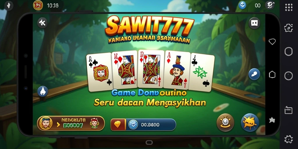 Tampilan gameplay menegangkan di SAWIT777 dengan domino yang berwarna-warni.