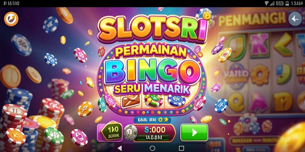 Screenshot permainan Bingo SLOTSRI yang seru dan menawan.