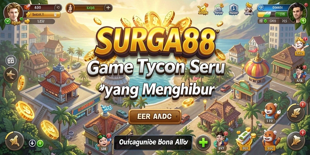 Screenshot gameplay SURGA88 yang menampilkan momen seru dalam membangun bisnis.
