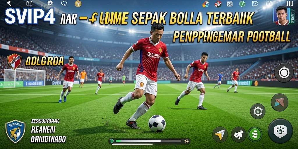 Tampilan gameplay mendebarkan dari SVIP4 yang menampilkan aksi sepak bola.