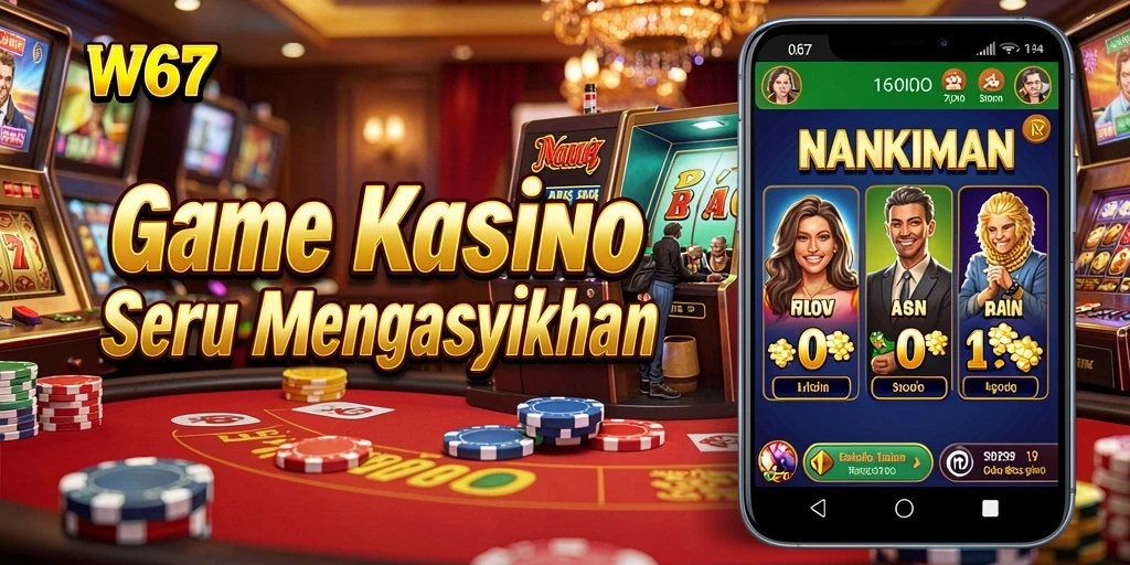 Gameplay Kasino W67 yang mengasyikkan dan mendebarkan.